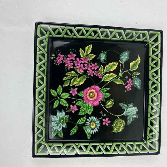 RARE-Beautiful Vera Bradley Home Sadek square ceramic dish - Picture 3 of 7